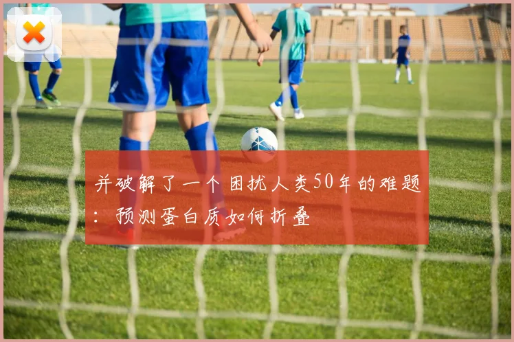 并破解了一个困扰人类50年的难题：预测蛋白质如何折叠